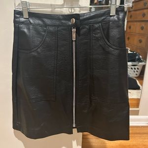 Black pleather skirt